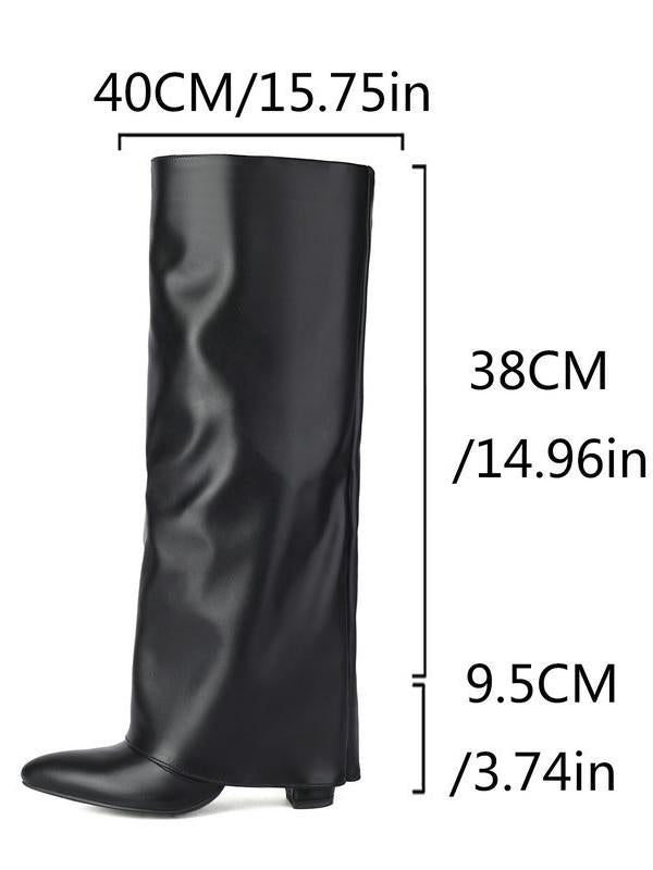 ELEGANTI | BOTAS DE TACÓN CUADRADOS EFECTO PANTALÓN