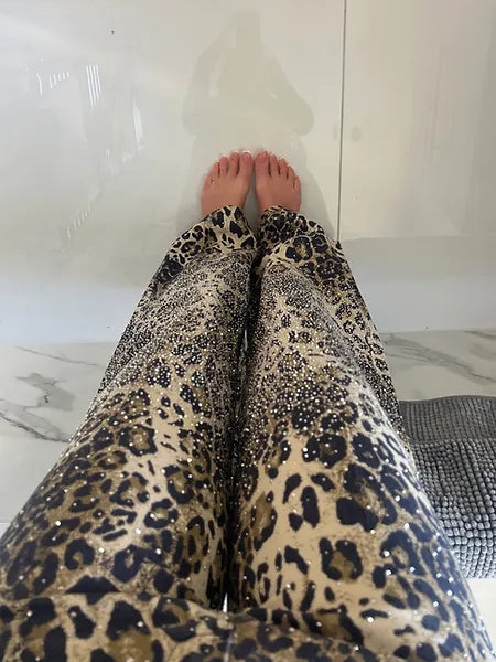 DIAMANTE DENIM LEOPARDO