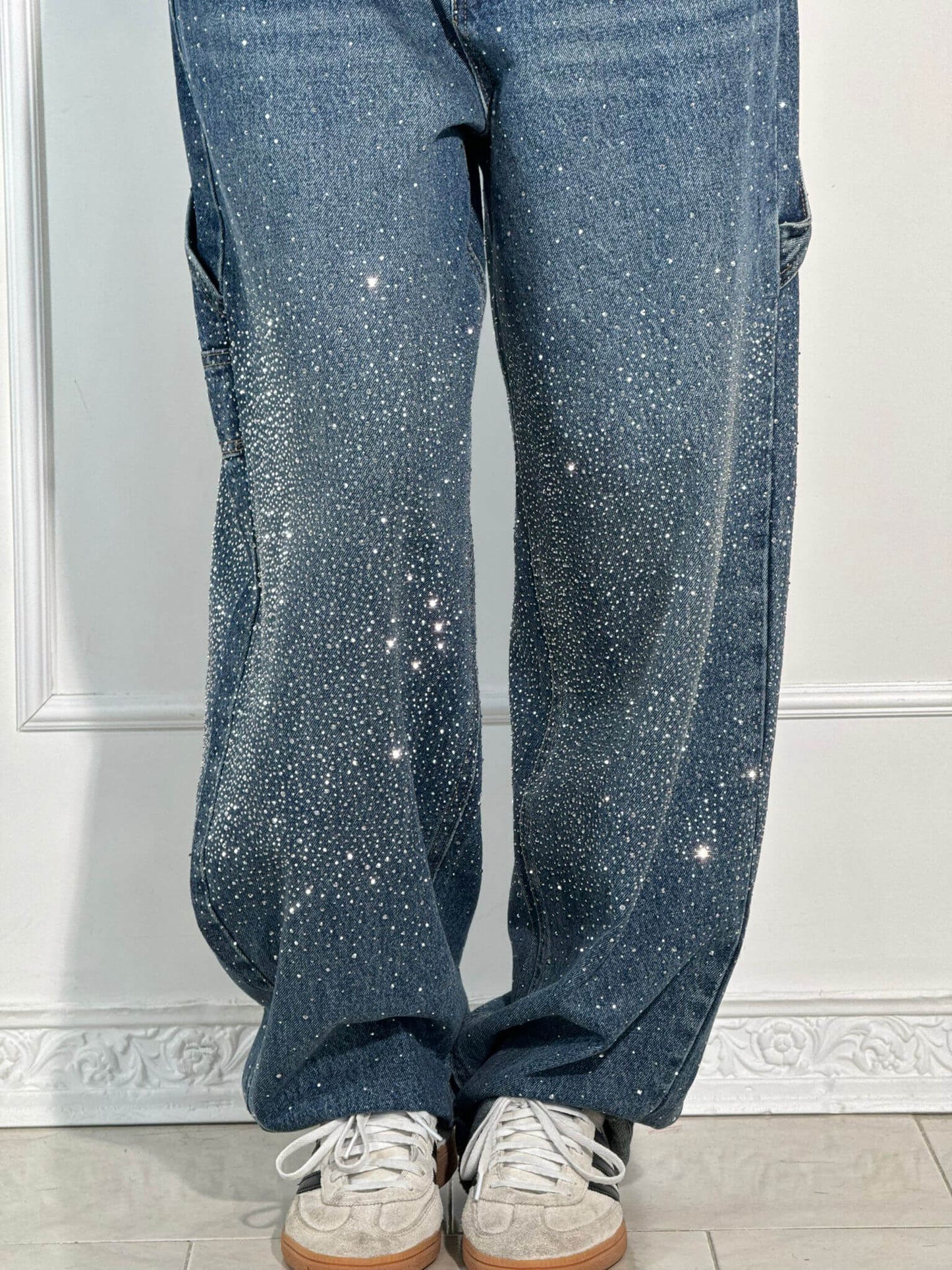 VAQUEROS BALLON SHINE DENIM