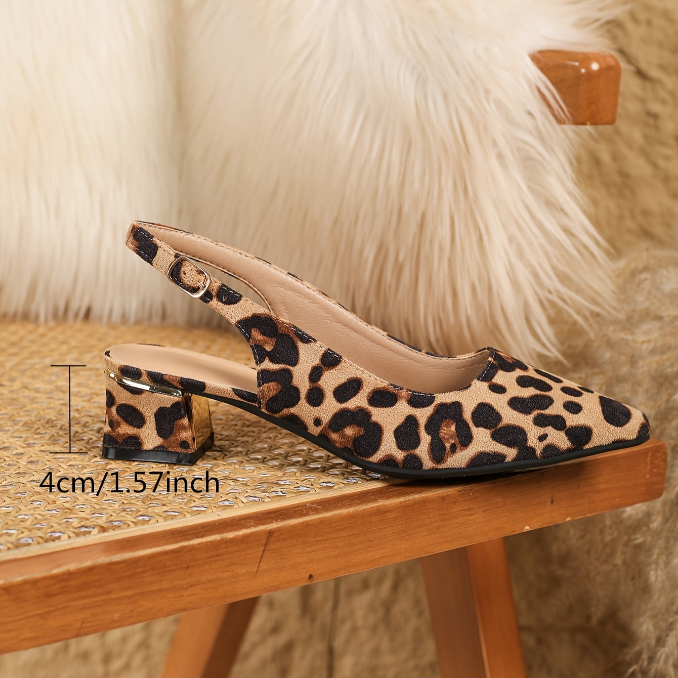 LUXEN | BAILARINA DE TACÓN LEOPARDO