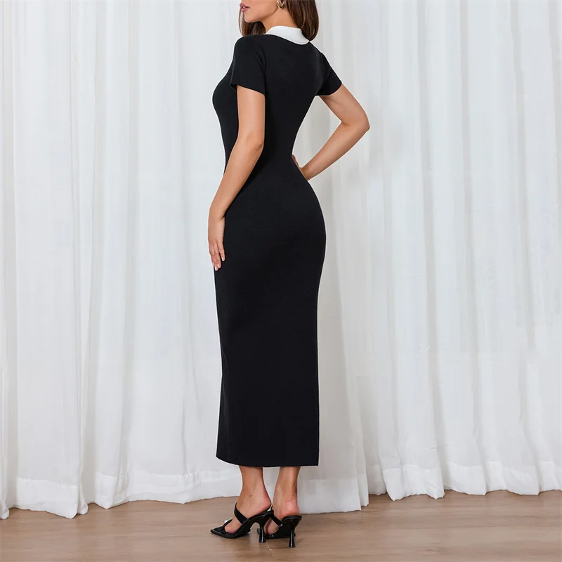 BIANCO | VESTIDO ELEGANTE CON CUELLO