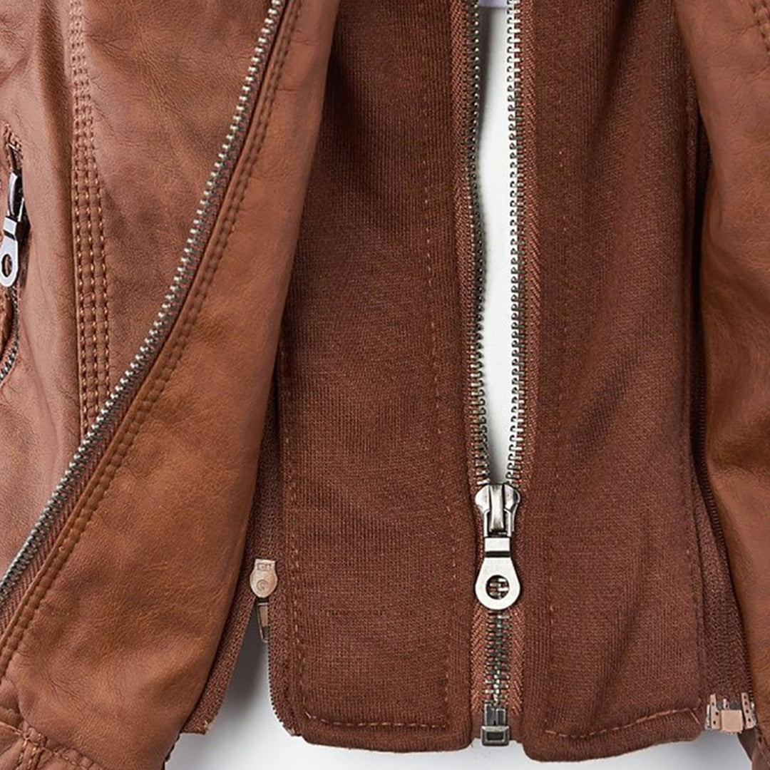 PIA | CHAQUETA DE PIEL CUERO