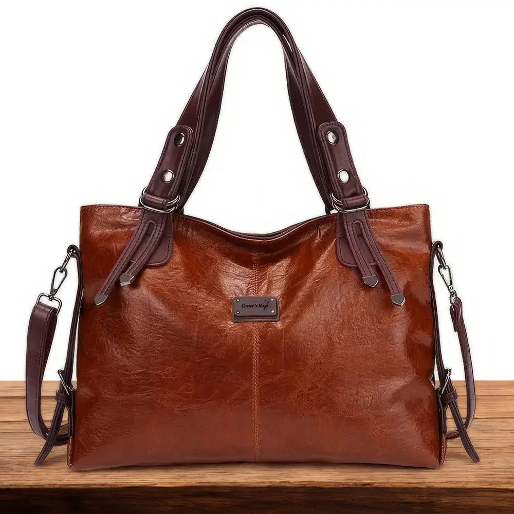 MENINA | BOLSO DE PIEL CUERO MARRÓN