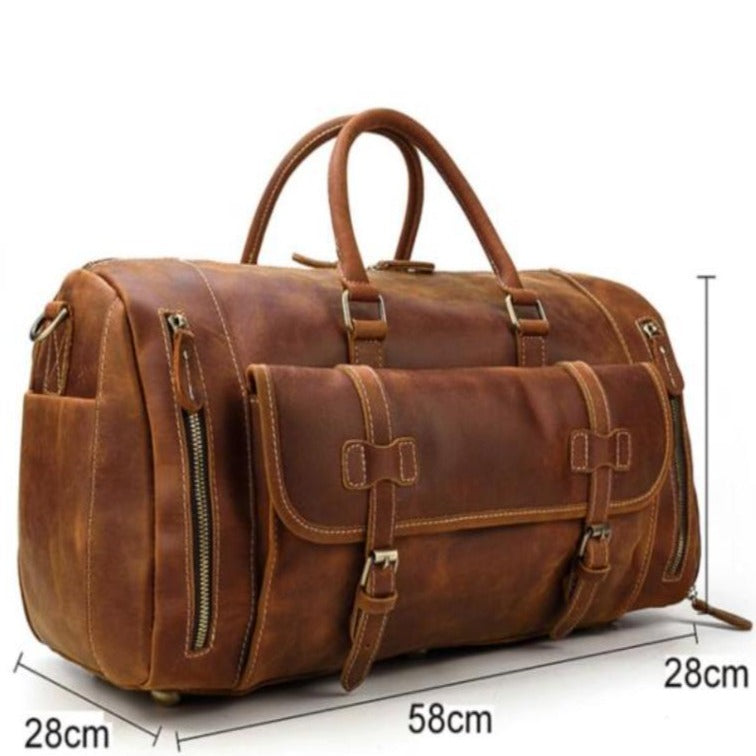 BOLSO DE VIAJE EN PIEL