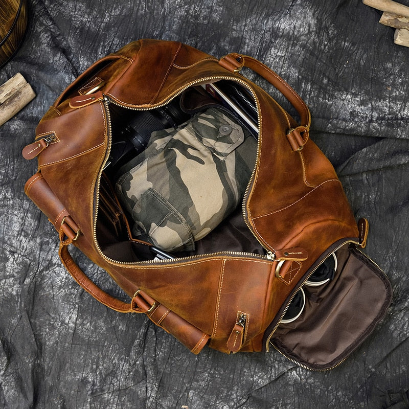 BOLSO DE VIAJE EN PIEL