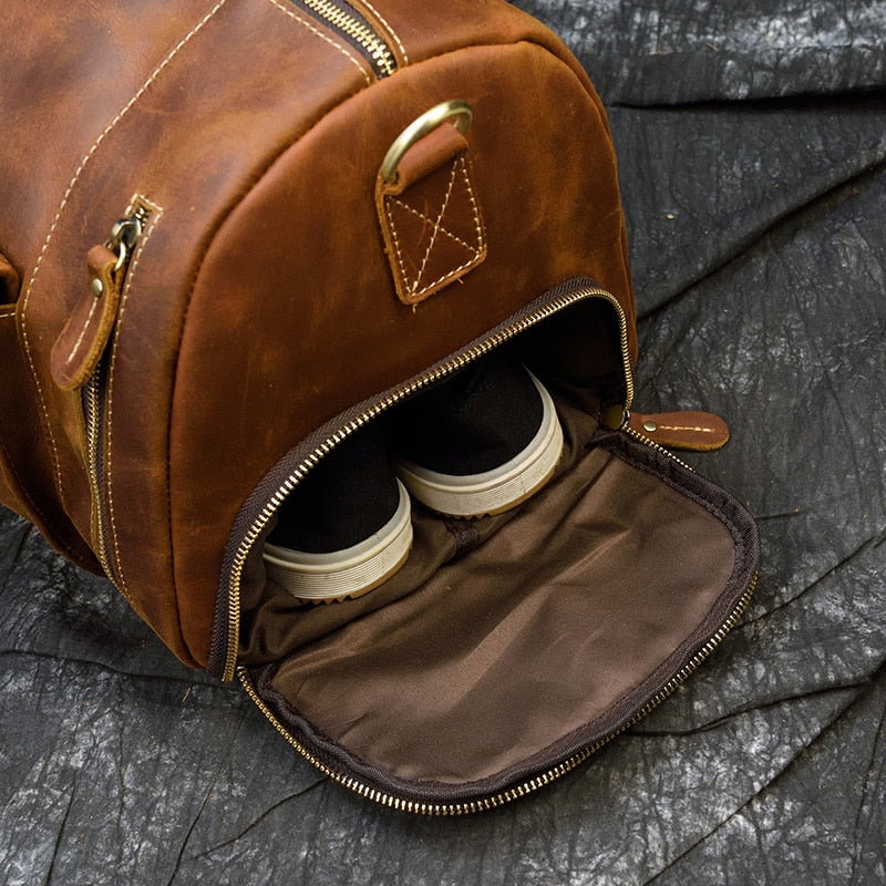 BOLSO DE VIAJE EN PIEL