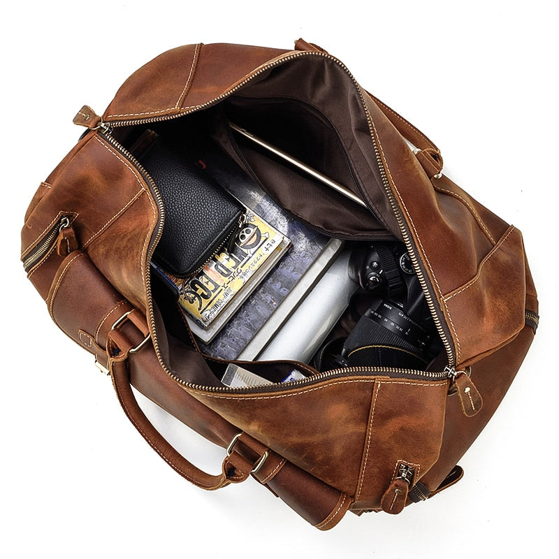 BOLSO DE VIAJE EN PIEL