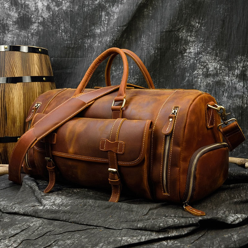 BOLSO DE VIAJE EN PIEL