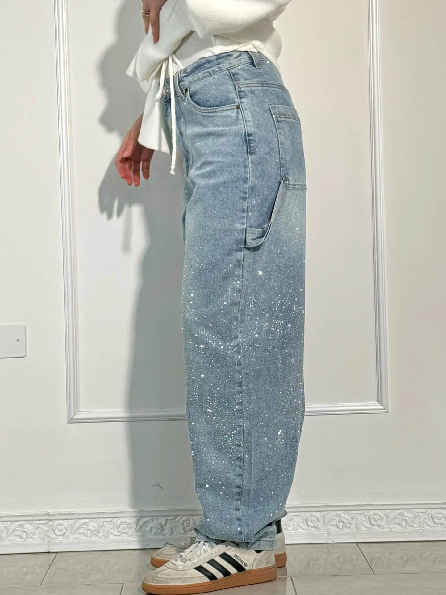 VAQUEROS BALLON SHINE DENIM