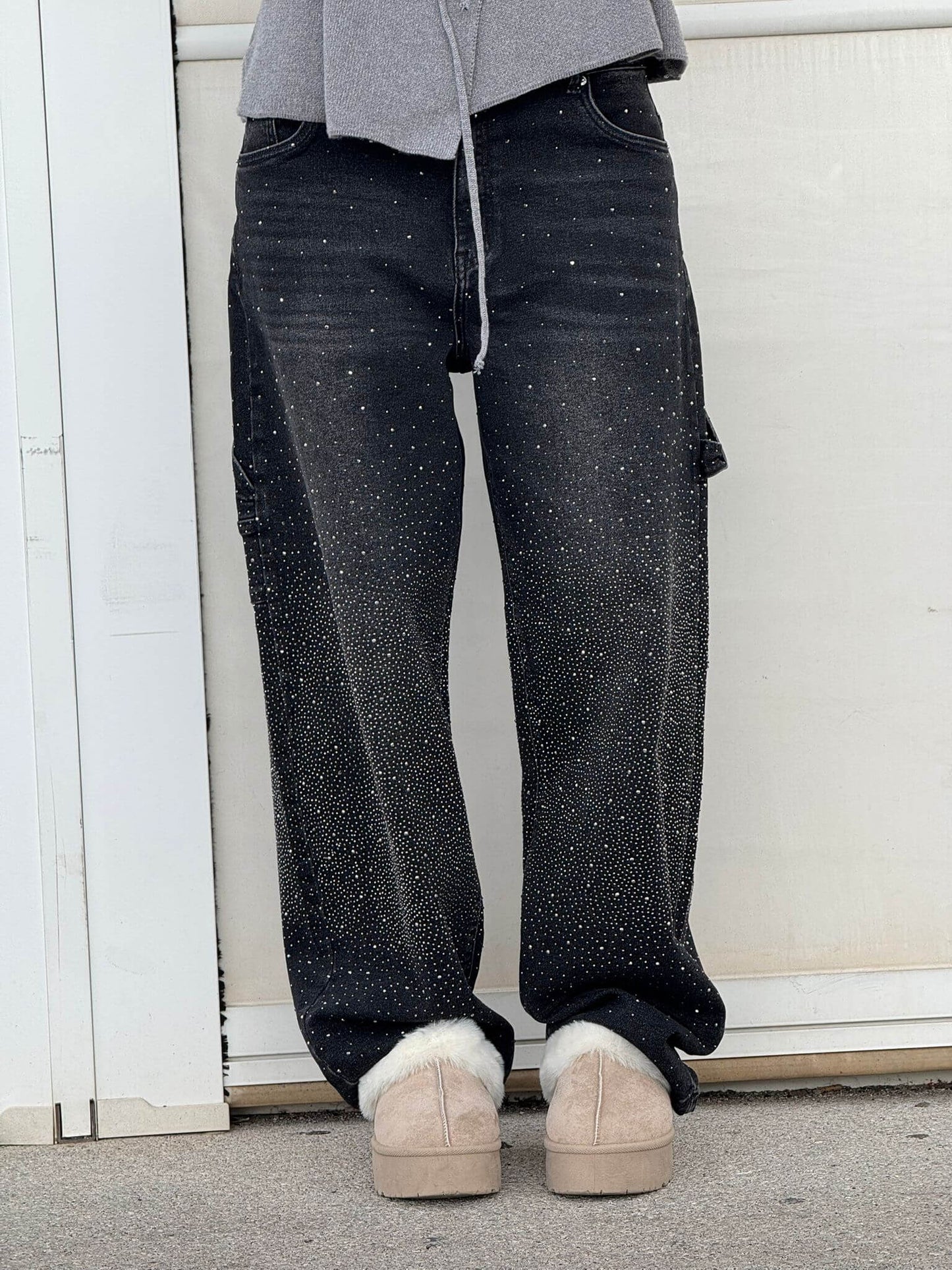 VAQUEROS BALLON SHINE DENIM