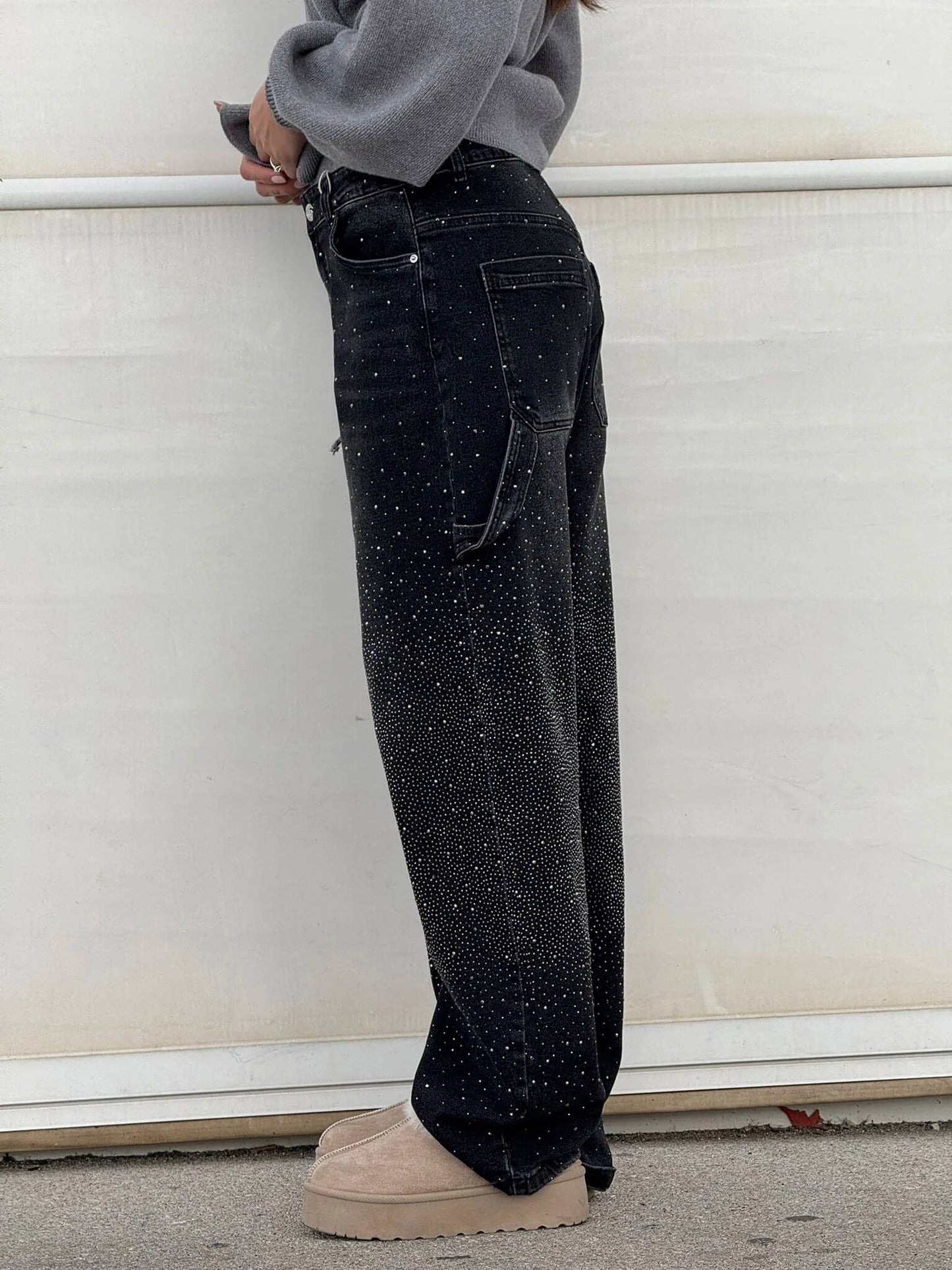 VAQUEROS BALLON SHINE DENIM