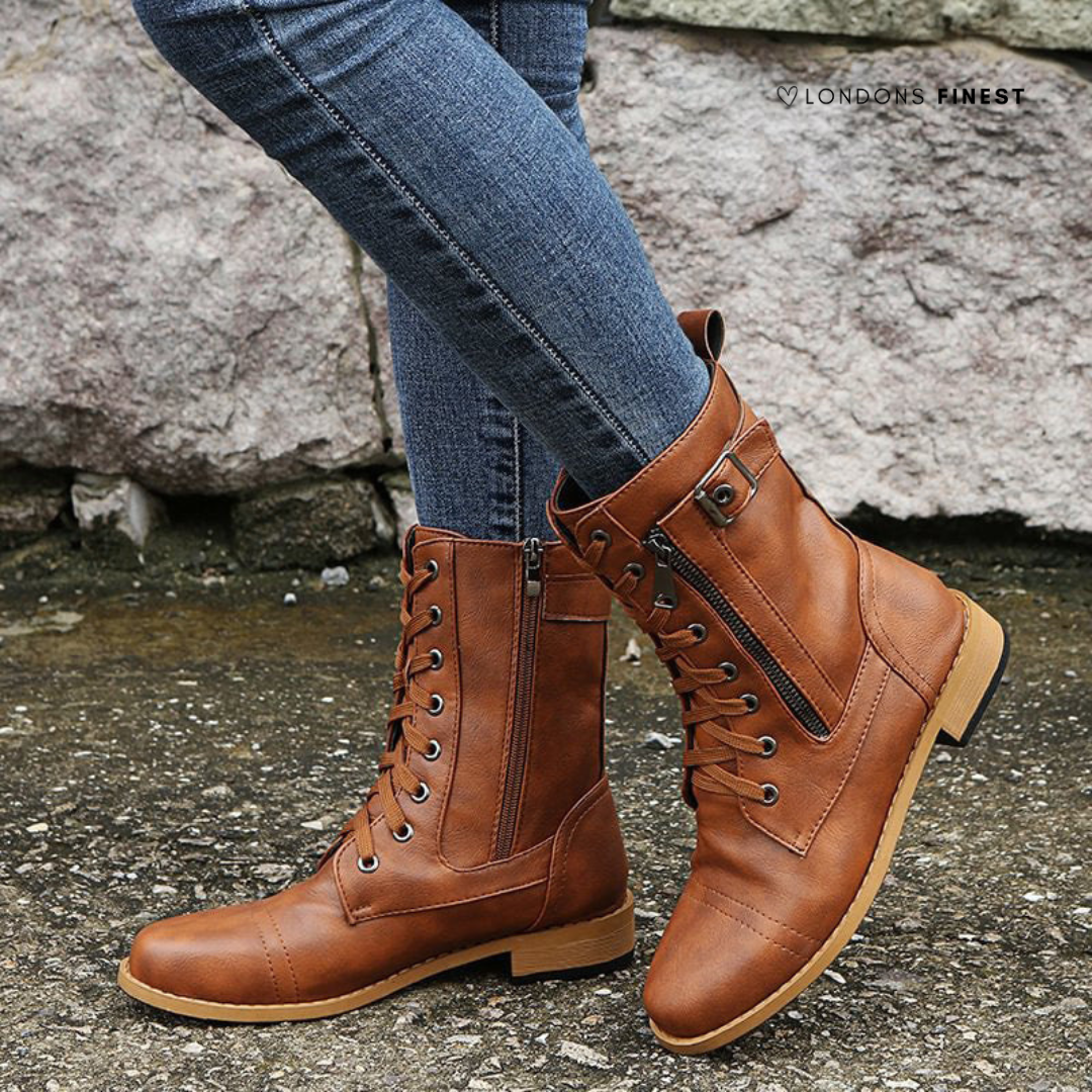 ROMINA | BOTAS DE CUERO CON CREMALLERA