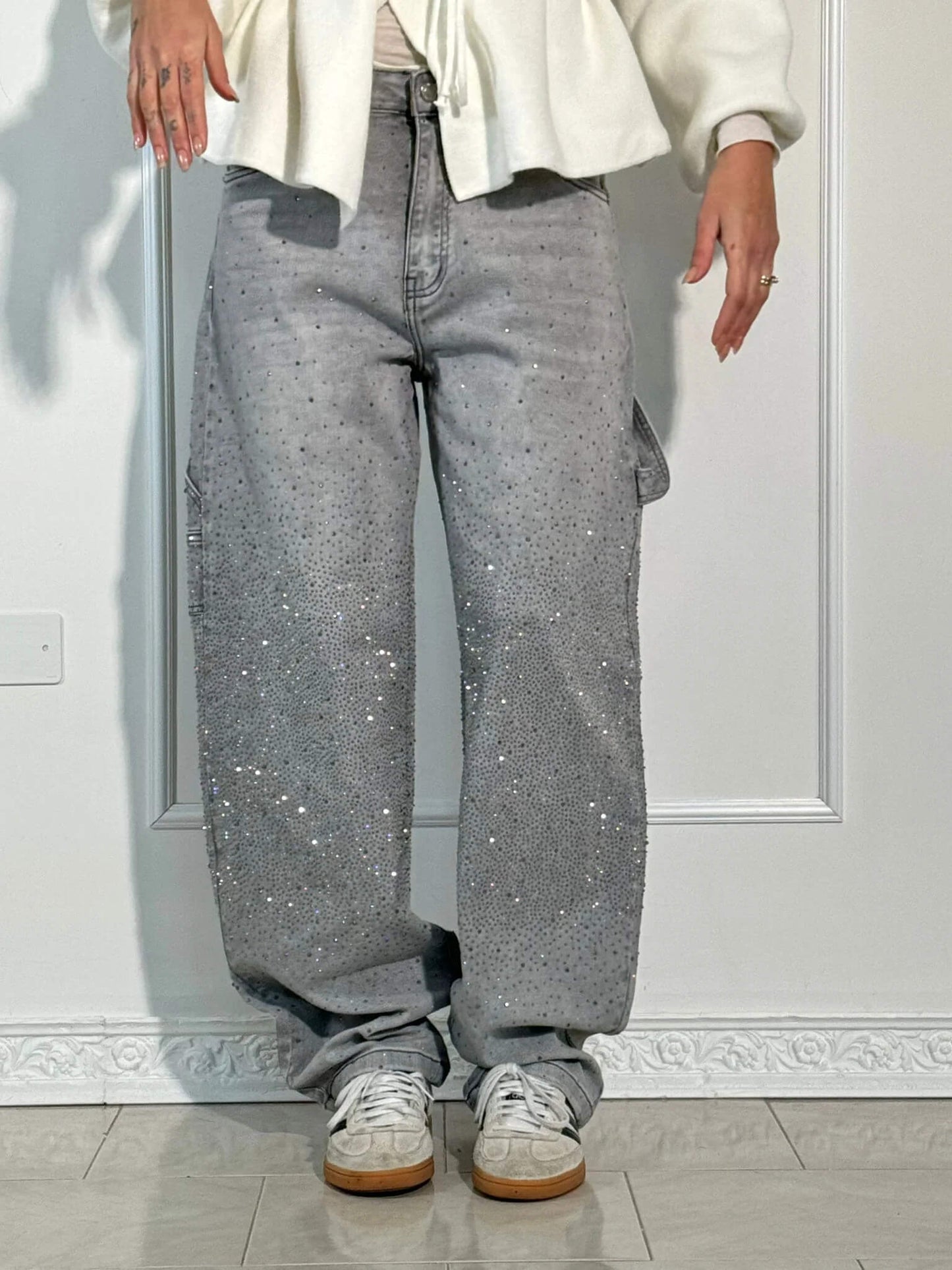 VAQUEROS BALLON SHINE DENIM