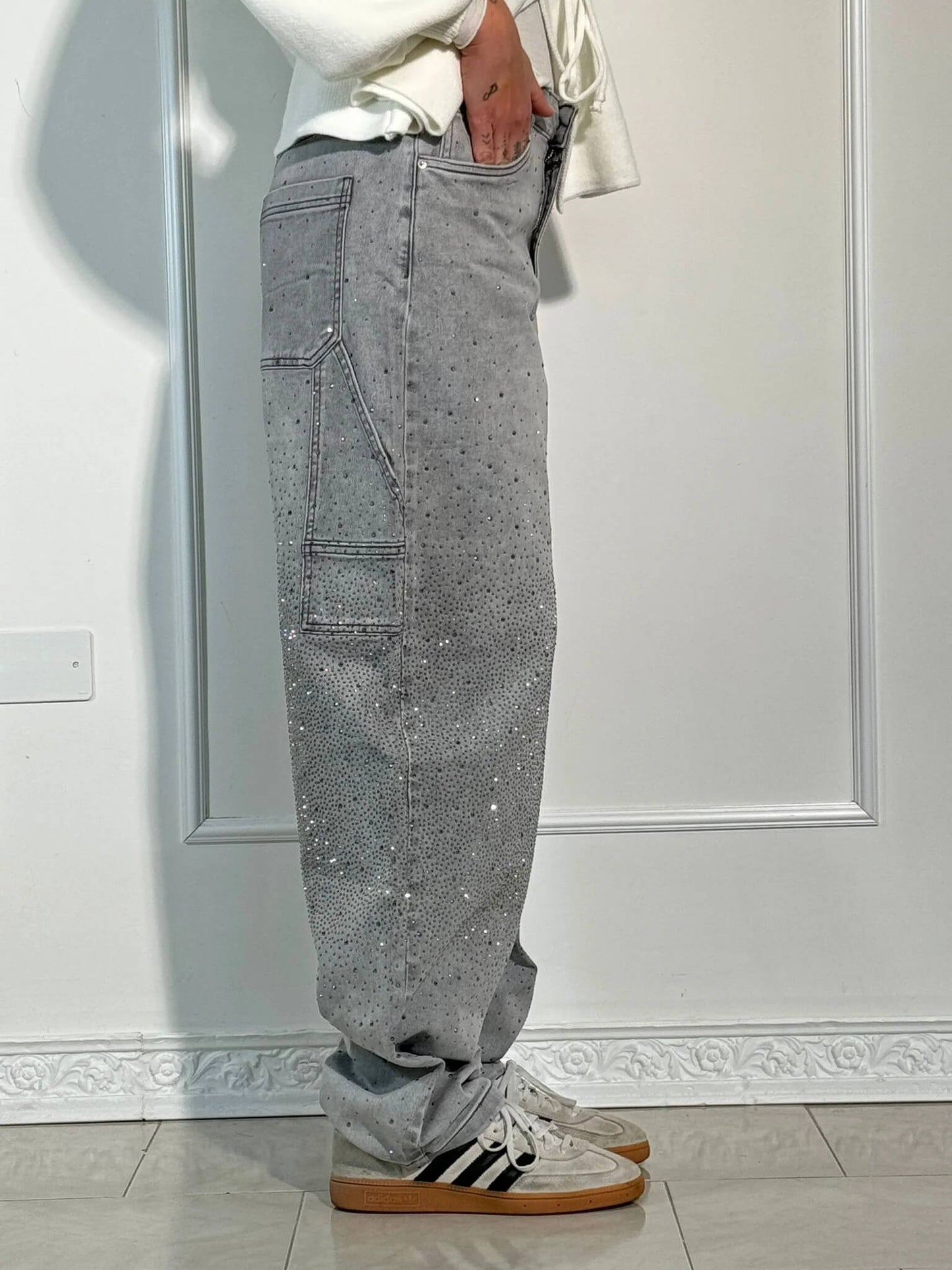VAQUEROS BALLON SHINE DENIM