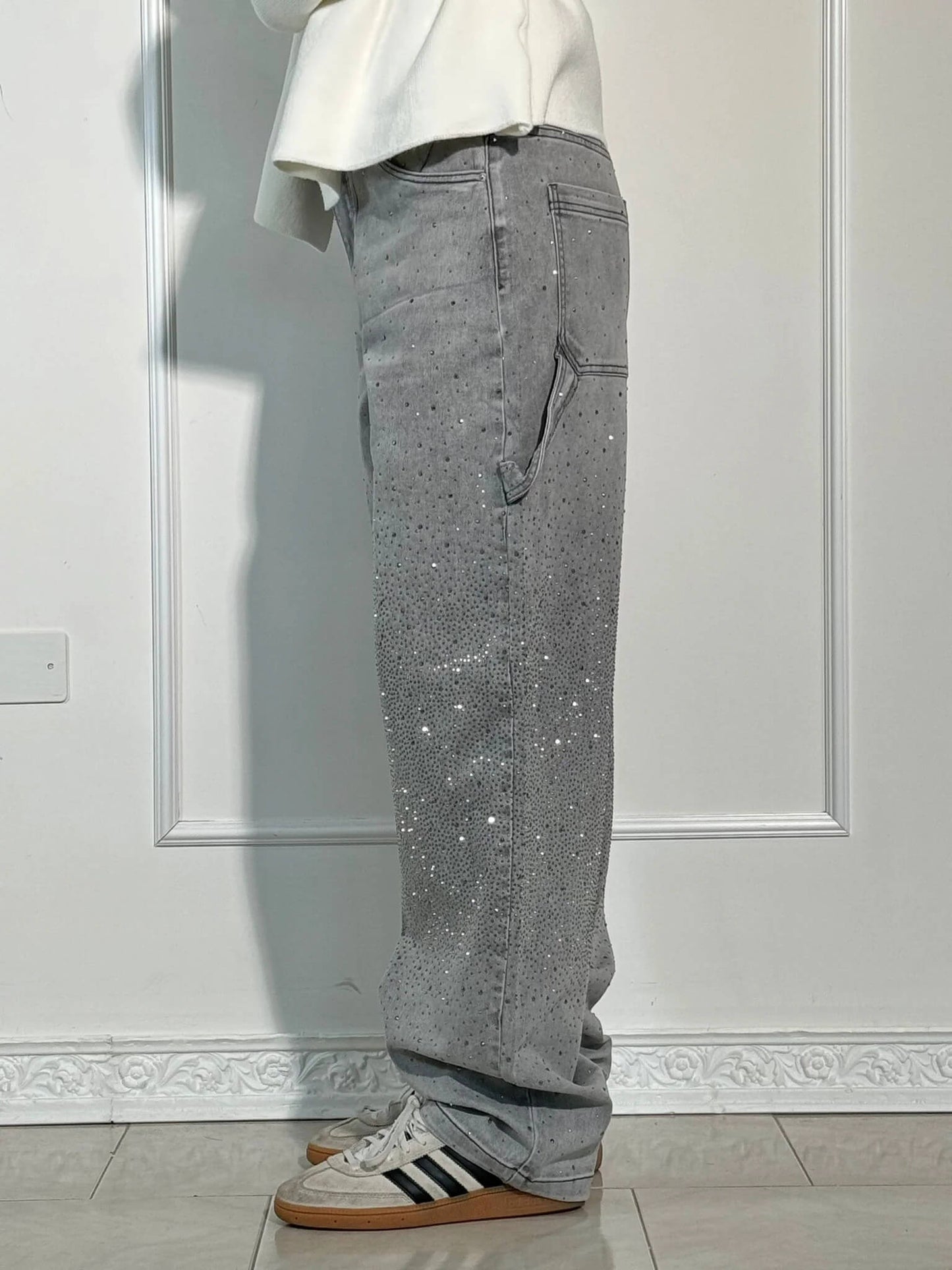 VAQUEROS BALLON SHINE DENIM
