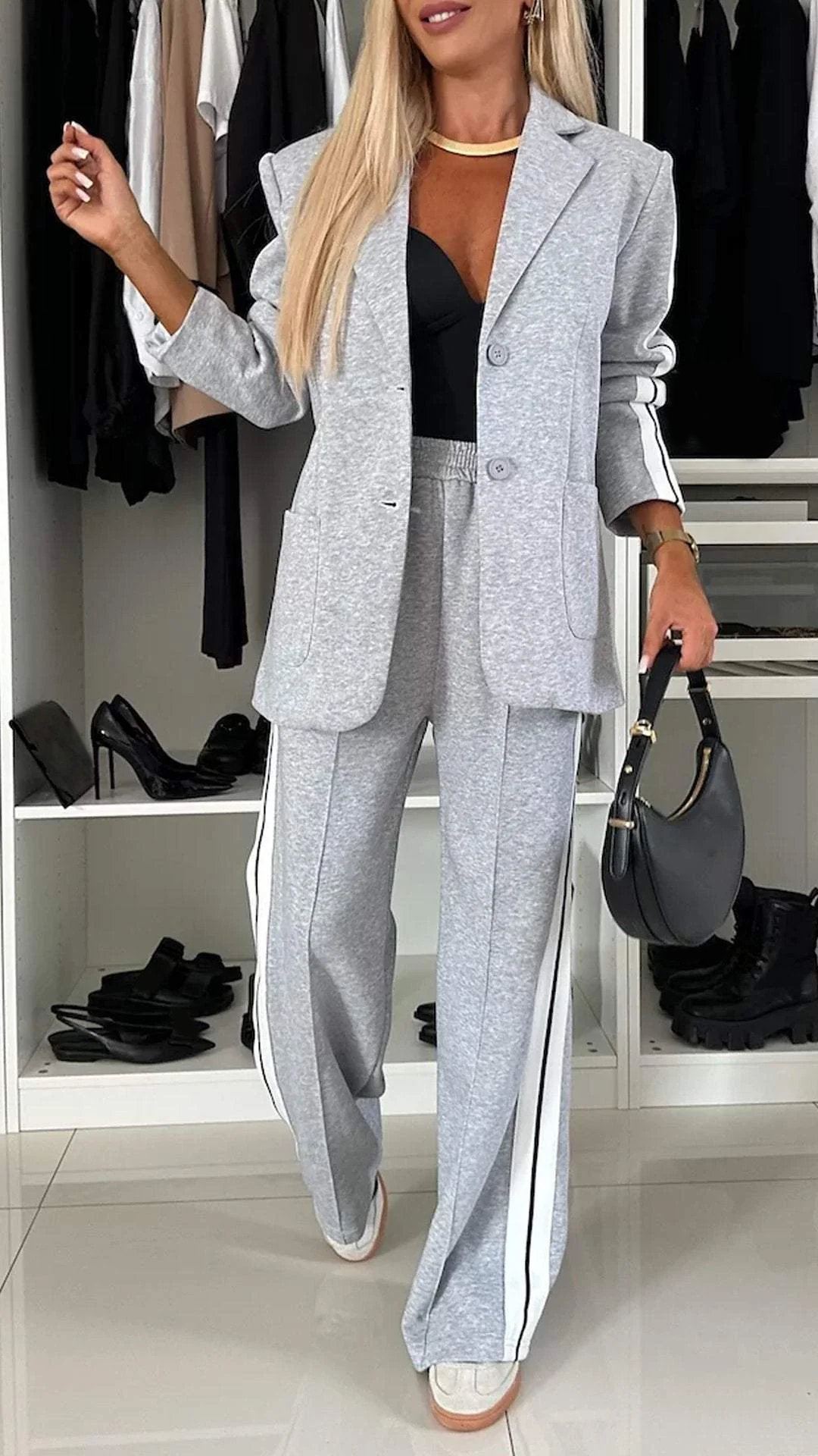 ANNA| CONJUNTO PANTALÓN Y BLAZER SPORT CHIC
