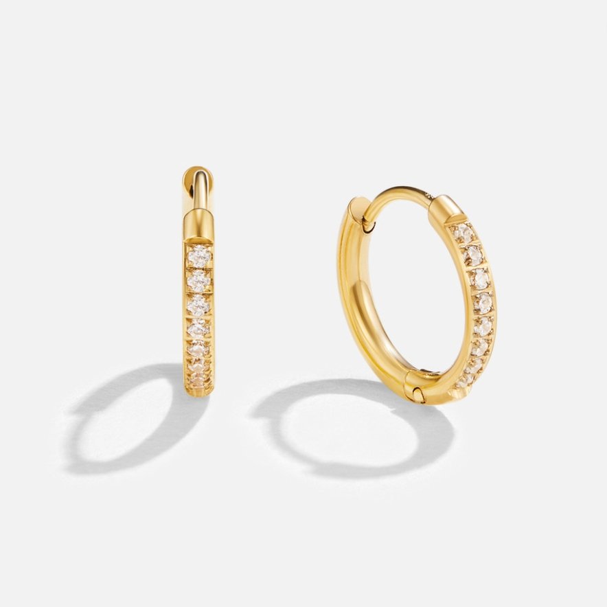 LUENGO | PENDIENTES DORADO DE ACERO INOXIDABLE