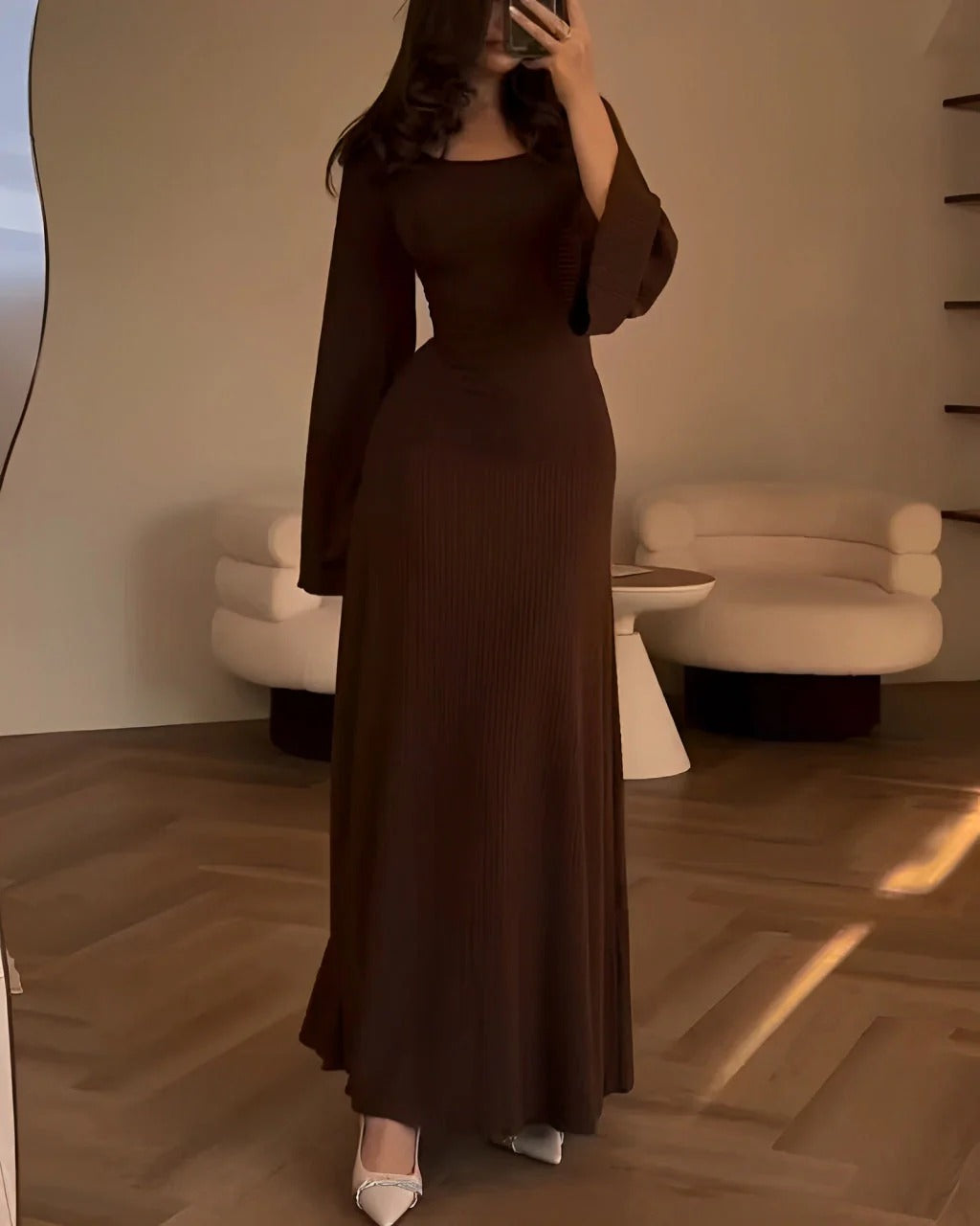 NORA | VESTIDO LARGO DE PUNTO