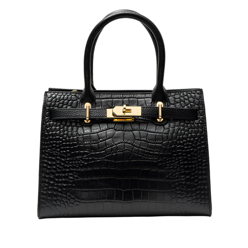 NOOR | BOLSO NEGRO DE PIEL CUERO