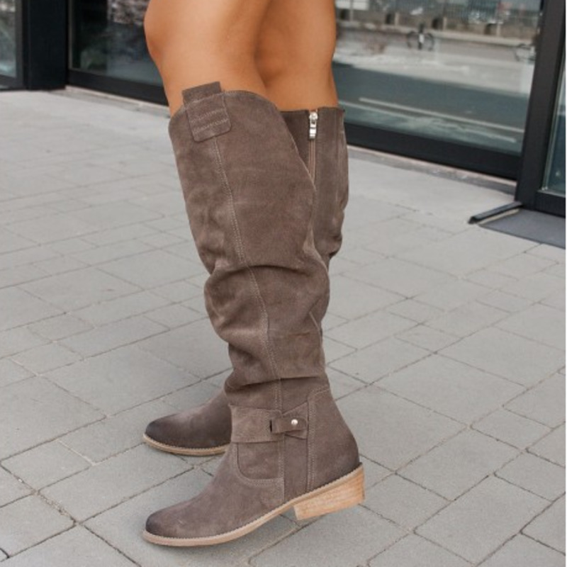 LUNA | BOTAS DE PIEL TERCIOPELO