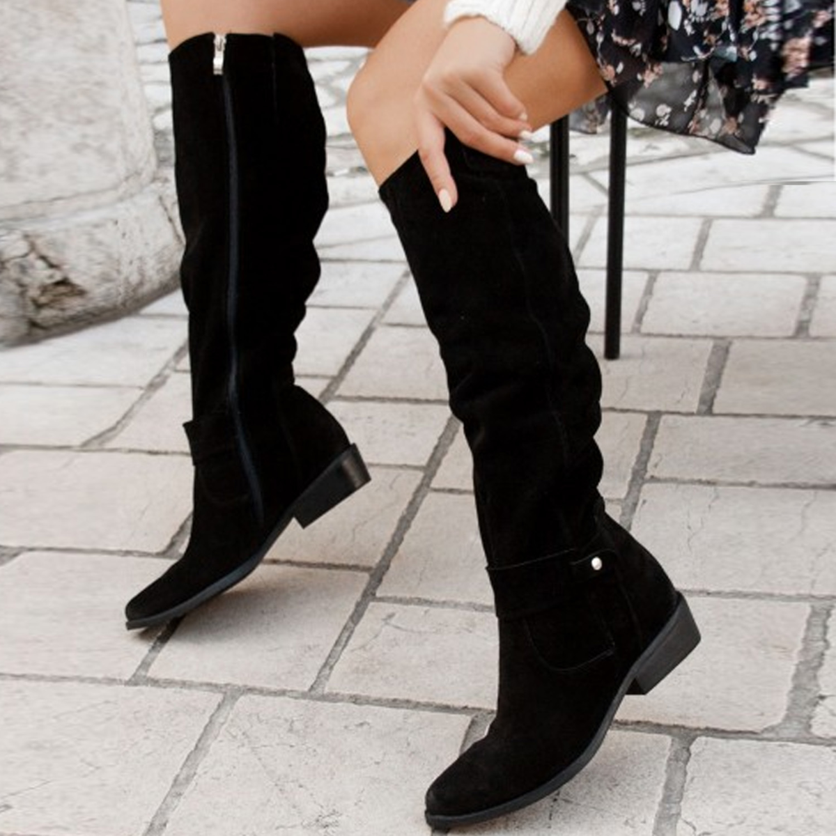 LUNA | BOTAS DE PIEL TERCIOPELO