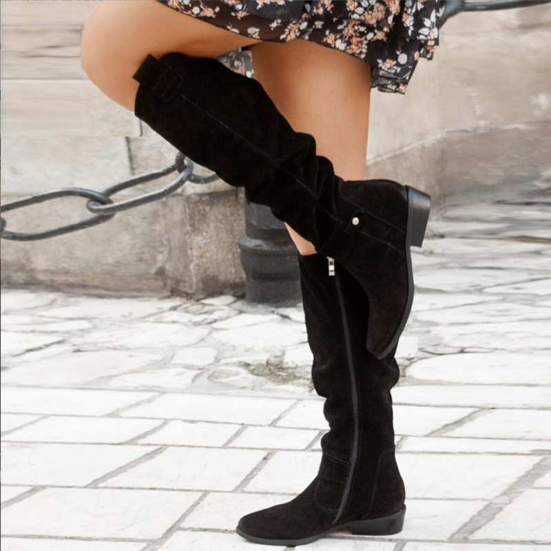 LUNA | BOTAS DE PIEL TERCIOPELO
