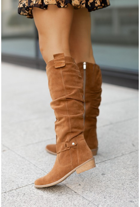 LUNA | BOTAS DE PIEL TERCIOPELO