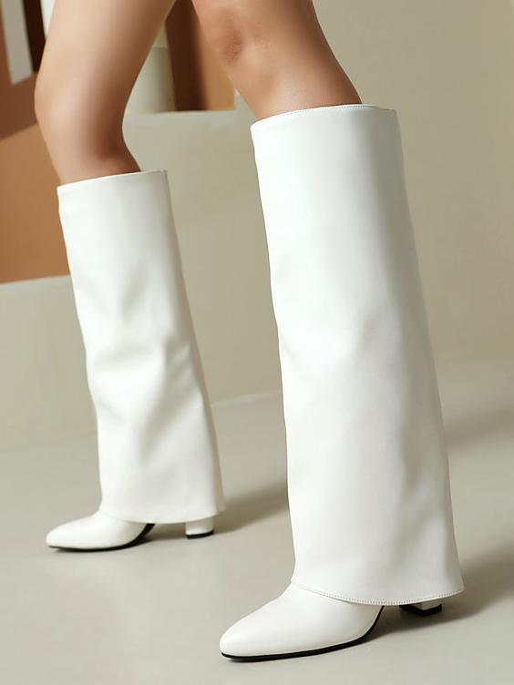 ELEGANTI | BOTAS DE TACÓN CUADRADOS EFECTO PANTALÓN