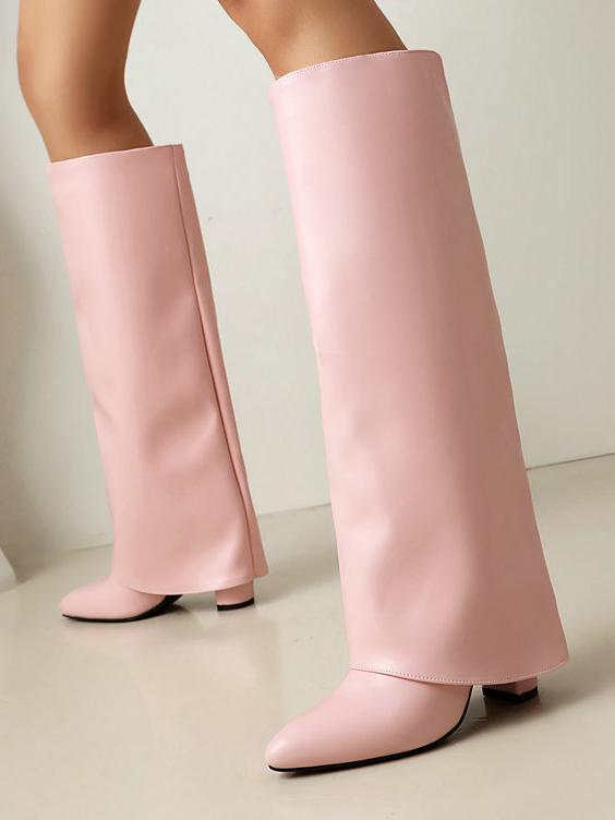 ELEGANTI | BOTAS DE TACÓN CUADRADOS EFECTO PANTALÓN