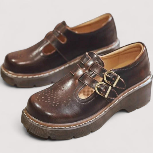 VIOLETA | ZAPATO ELEGANTE CON DOBLE BROCHE