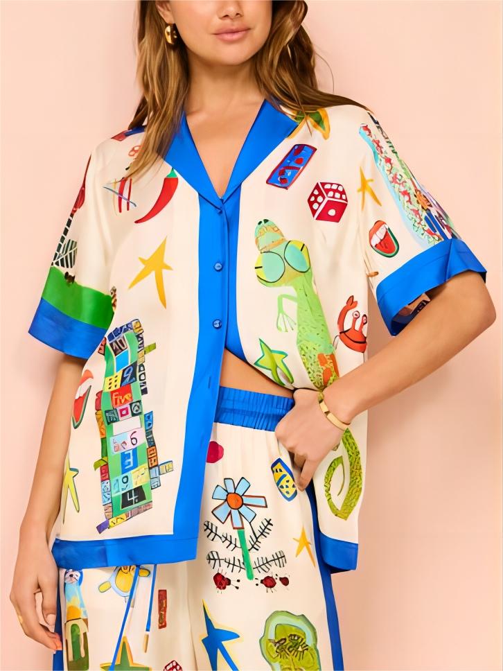 ART LOVER | CONJUNTO DOS PIEZAS ESTAMPADO ARTÍSTICO