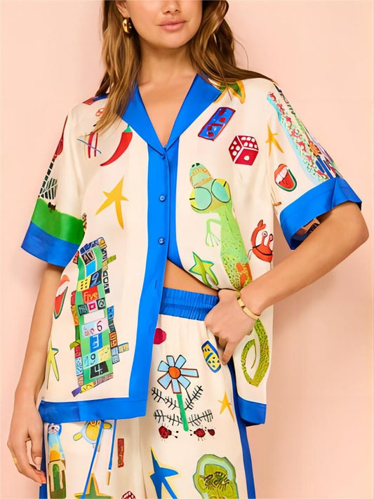 ART LOVER | CONJUNTO DOS PIEZAS ESTAMPADO ARTÍSTICO