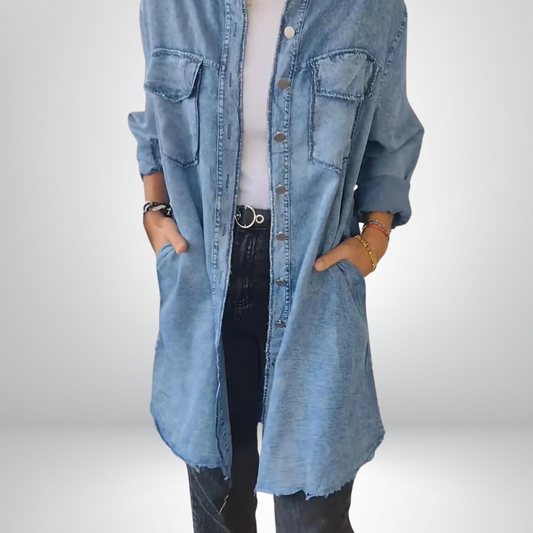 PAULA | CHAQUETA VAQUERA DE CORTE LARGO