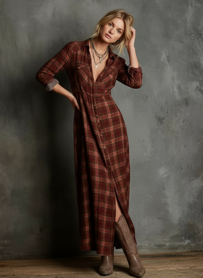 MANHATAN | VESTIDO CAMISERO CUADROS