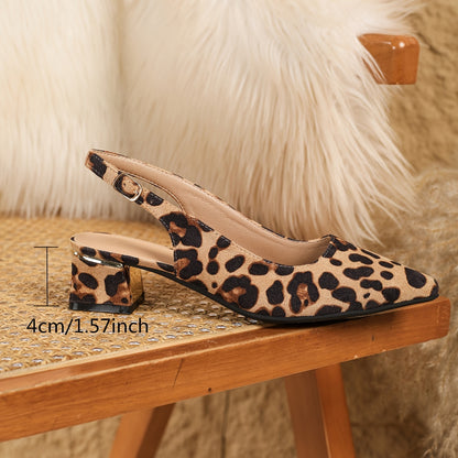 LUXEN | BAILARINA DE TACÓN LEOPARDO