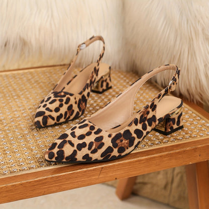LUXEN | BAILARINA DE TACÓN LEOPARDO