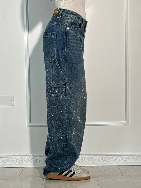 VAQUEROS BALLON SHINE DENIM