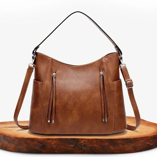CLASICA | BOLSO DE PIEL MARRÓN