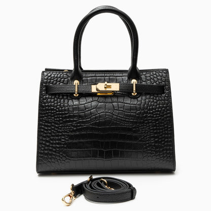 NOOR | BOLSO NEGRO DE PIEL CUERO