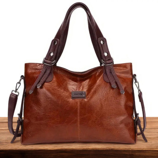 MENINA | BOLSO DE PIEL CUERO MARRÓN