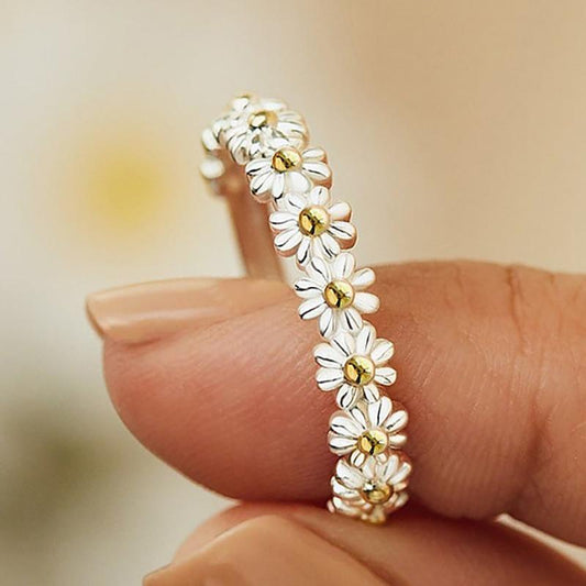 MARGARI | ANILLO FLORAL ACERO INOXIDABLE