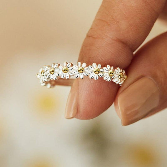 MARGARI | ANILLO FLORAL ACERO INOXIDABLE