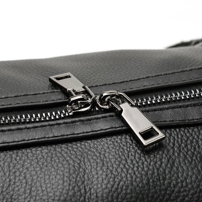 BACKPACK | BOLSO DE VIAJE NEGRO DE CUERO