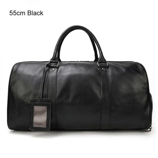 BACKPACK | BOLSO DE VIAJE NEGRO DE CUERO