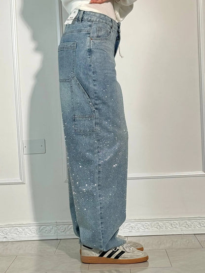 VAQUEROS BALLON SHINE DENIM