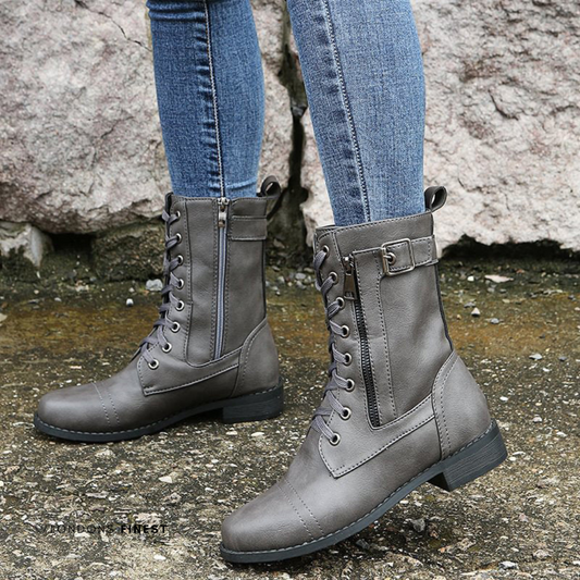 ROMINA | BOTAS DE CUERO CON CREMALLERA