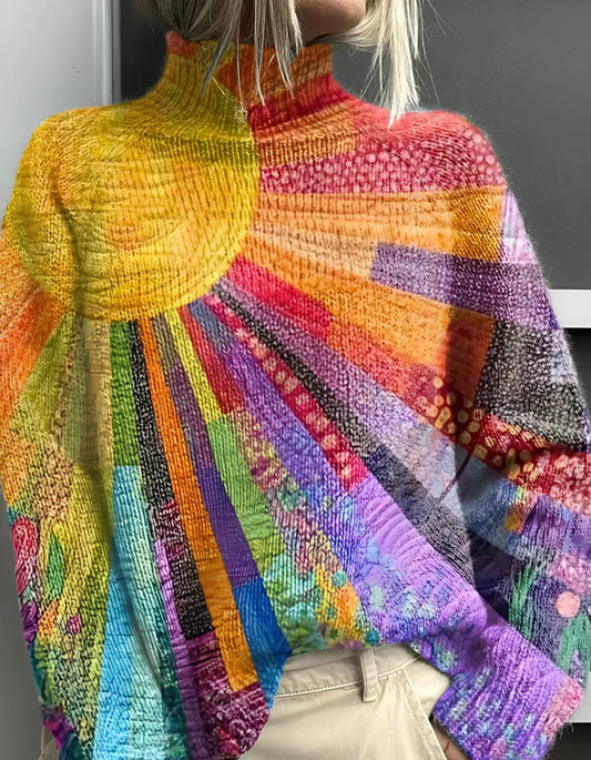 LILBETH | JERSEY DE CUELLO MULTICOLOR