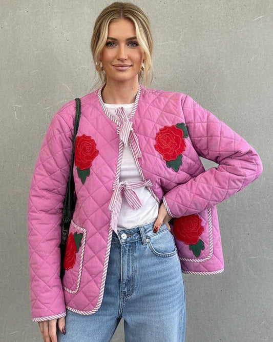 CHAQUETA ACOLCHADA PINK FLOWER