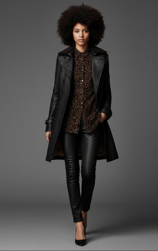 AZALEA| ABRIGO EFECTO PIEL MEDIO LARGO