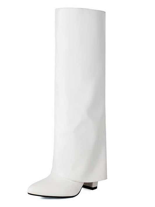 ELEGANTI | BOTAS DE TACÓN CUADRADOS EFECTO PANTALÓN